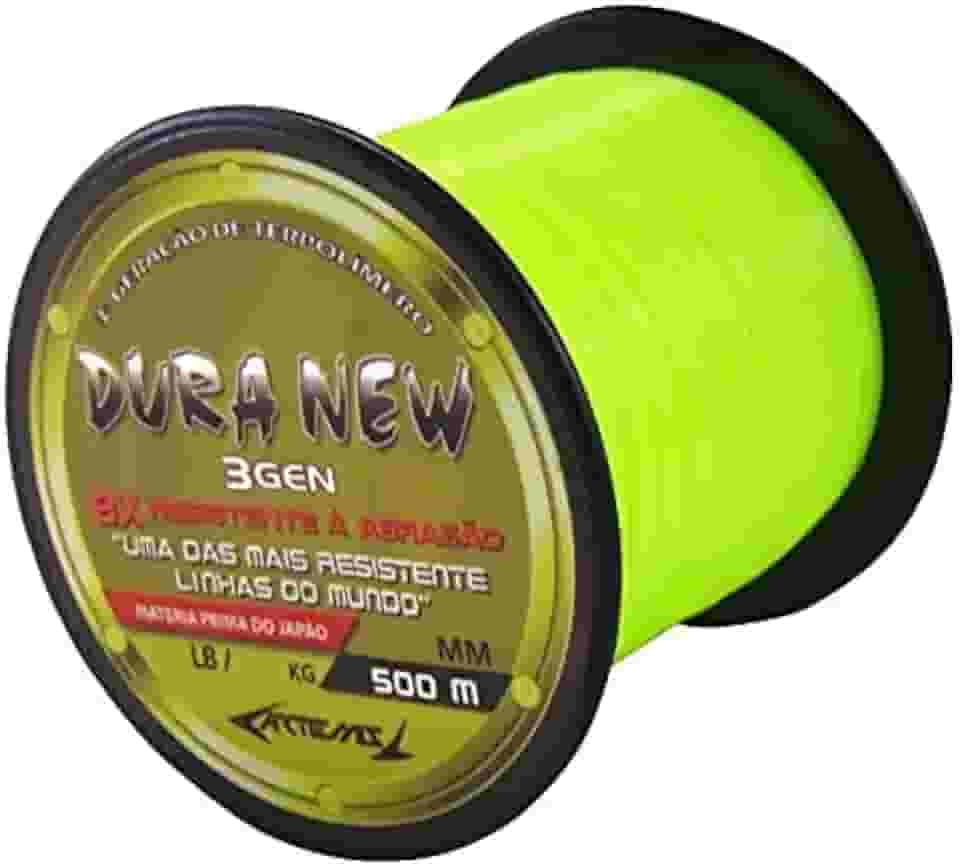 Linha Pesca Mono Dura New Amarelo 0,40 Mm 500 Metros 40 Libras - 19,48 Kg - Matéria Prima do Japão