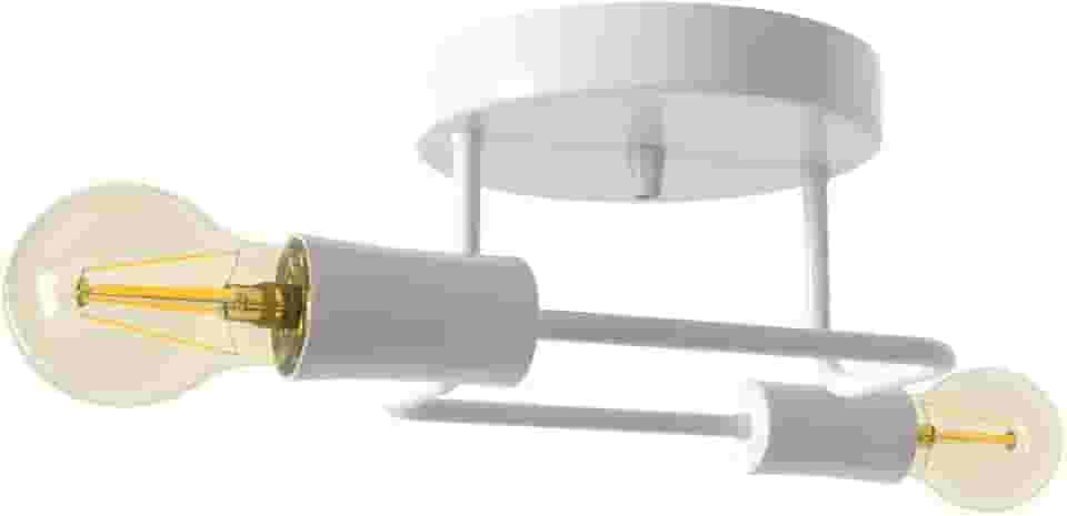 Lustre Luminria Sputnik Aranha 2 Braços Quarto Sala Cozinha (Branco)