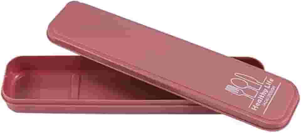 Porta Talheres Para Marmita Individual Portátil Estojo Bolsa Na Cor Rosa