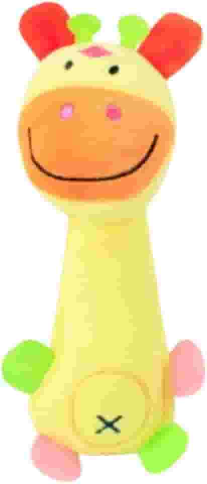 Bichinho de Pelúcia para Cachorro e Gato Brinquedo Mordedor Pet com Apito Girafa Macaco Porco (AMARELO)