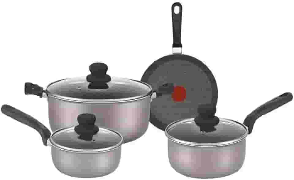 Jogo de Panelas Antiaderente Rochedo Talent Imusa 4 Peças, Cinza, com Thermo-Sinal e Revestimento Tefal®