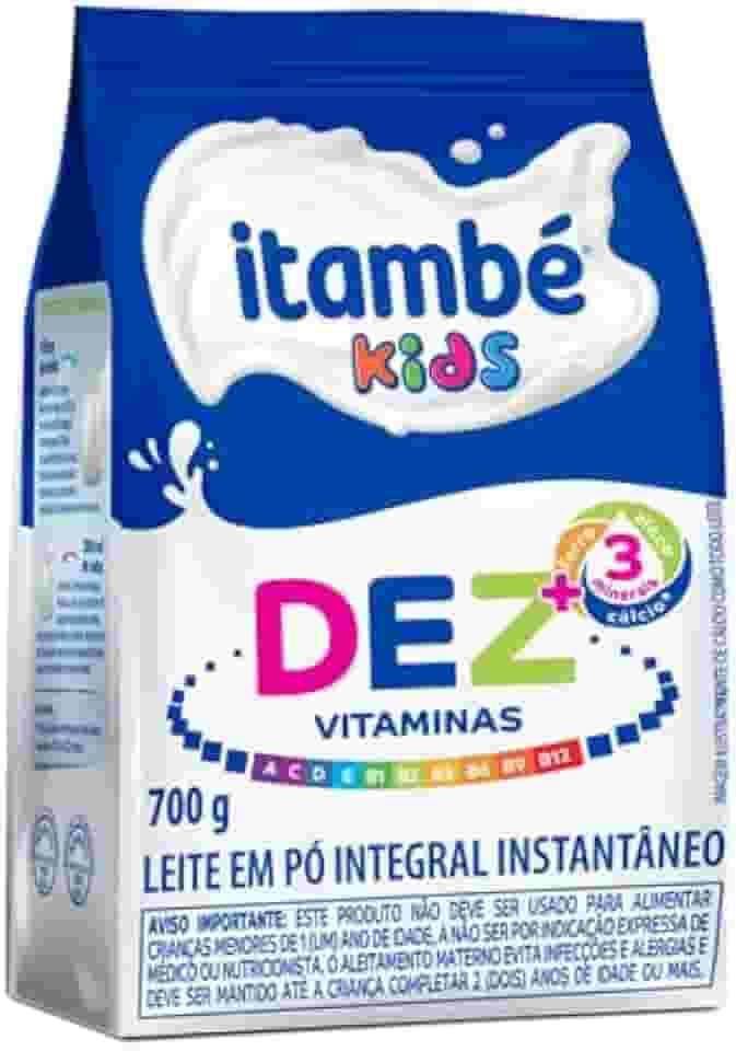 LEITE EM PÓ INTEGRAL INSTANTÂNEO 10 VITAMINAS ITAMBÉ POUCH 700G