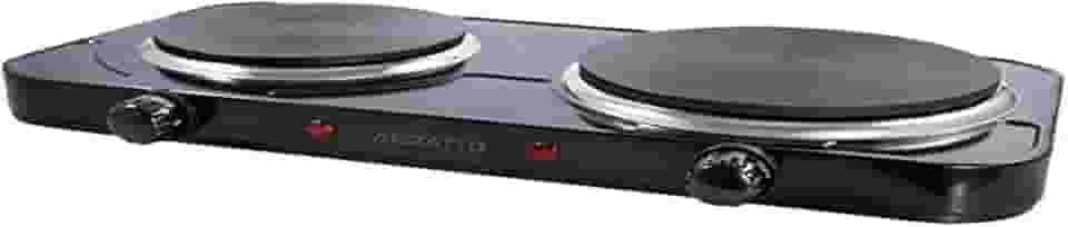 Agratto Fogão eletrico de mesa 2 pratos FMP-01 preto 127V 2500W, Modelo: FMP01
