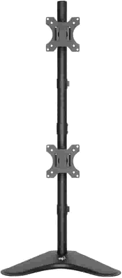 Suporte de Mesa Articulado em Torre, 2 Monitores de 15"a 32", Até 8kg Por Tela, Ergonômico, Ajuste de Altura e Lateral, Preto, T80N2V, ELG