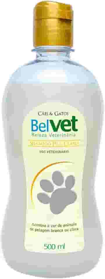 Shampoo Belvet Pelos Claros Pelos Brancos para Cães e Gatos 500 ml