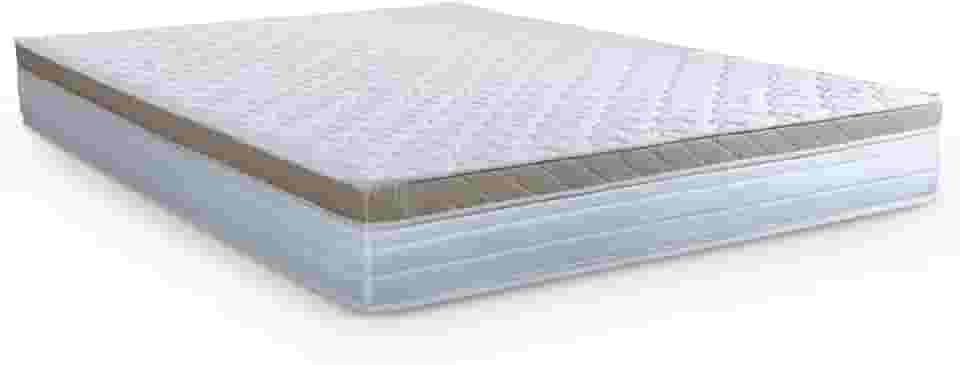 Colchão Casal King Molas Ensacadas 193x203x22cm Dunas Branco/Bege