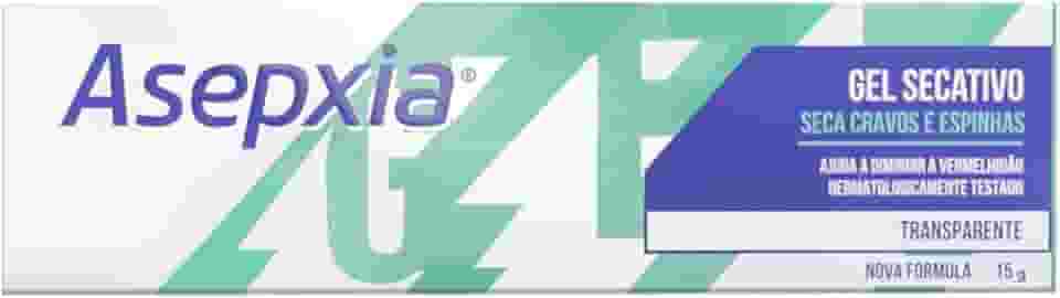 Asepxia Gel Secativo Antiacne 15 g – Seca Cravos e Espinhas Rapidamente – Fórmula Hidro-Force Transparente para Pele Oleosa e Mista – Dermatologicamente Testado