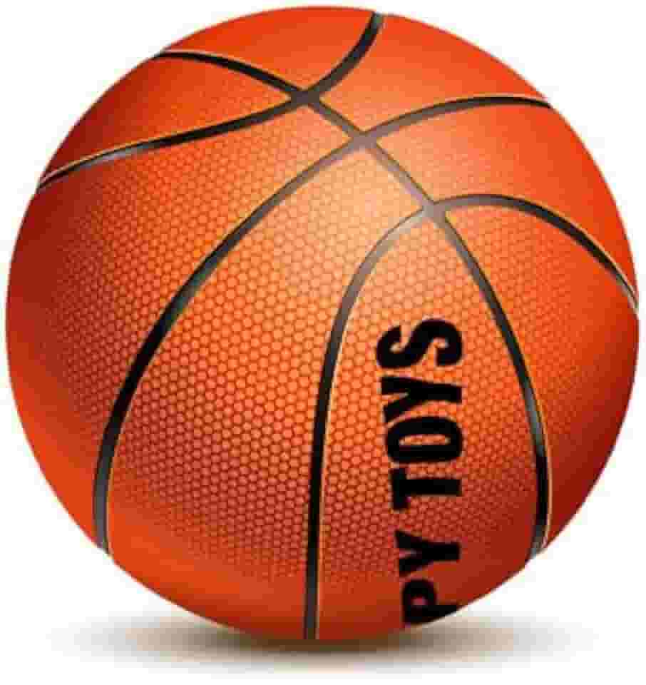 Zippy Toys, Bola de Basquete Tamanho Oficial Couro Sintético para Quadras Internas e Externas
