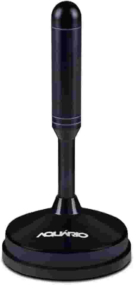 Antena Interna DTV-100 Aquario TV Digital HDTV Cabo com Conector F Macho Preto Pequeno