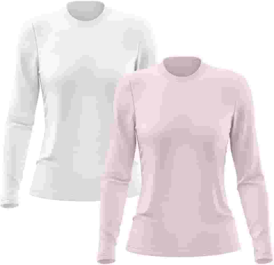 Kit 2 Camisetas Feminina Manga Longa Proteção Solar UV 50