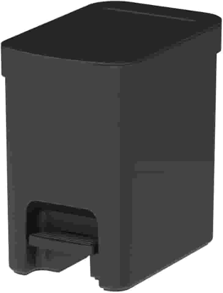 Lixeira com Pedal Trium Preta 6L