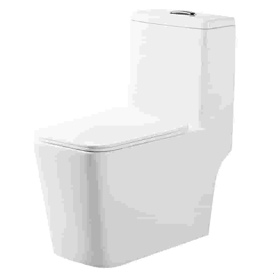Vaso Sanitário Caixa Acoplada Monobloco Branco SOFTINOX – Descarga Vortex Ciclone, Jato Plus, Duplo Acionamento 3/6L, Assento com Fechamento Suave e Design Quadrado