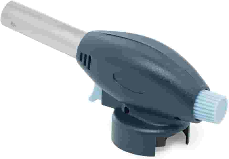 LYOR - Maçarico Culinário Portátil de Aço Inox Azul 17cm x 6,5cm x 5cm