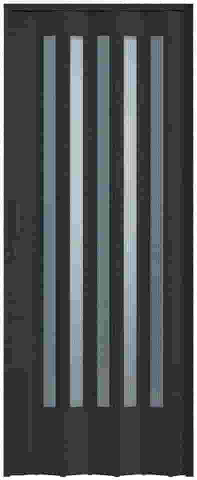 Porta Sanfonada Pvc Translúcida 210x60cm Bcf Preto