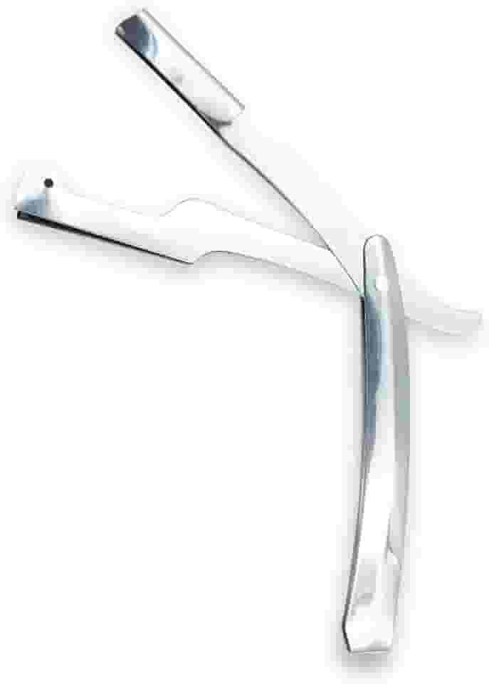 Navalhete Barbeiro Cabo de Aço Inox Barbear Lâminas Descartáveis Profissional