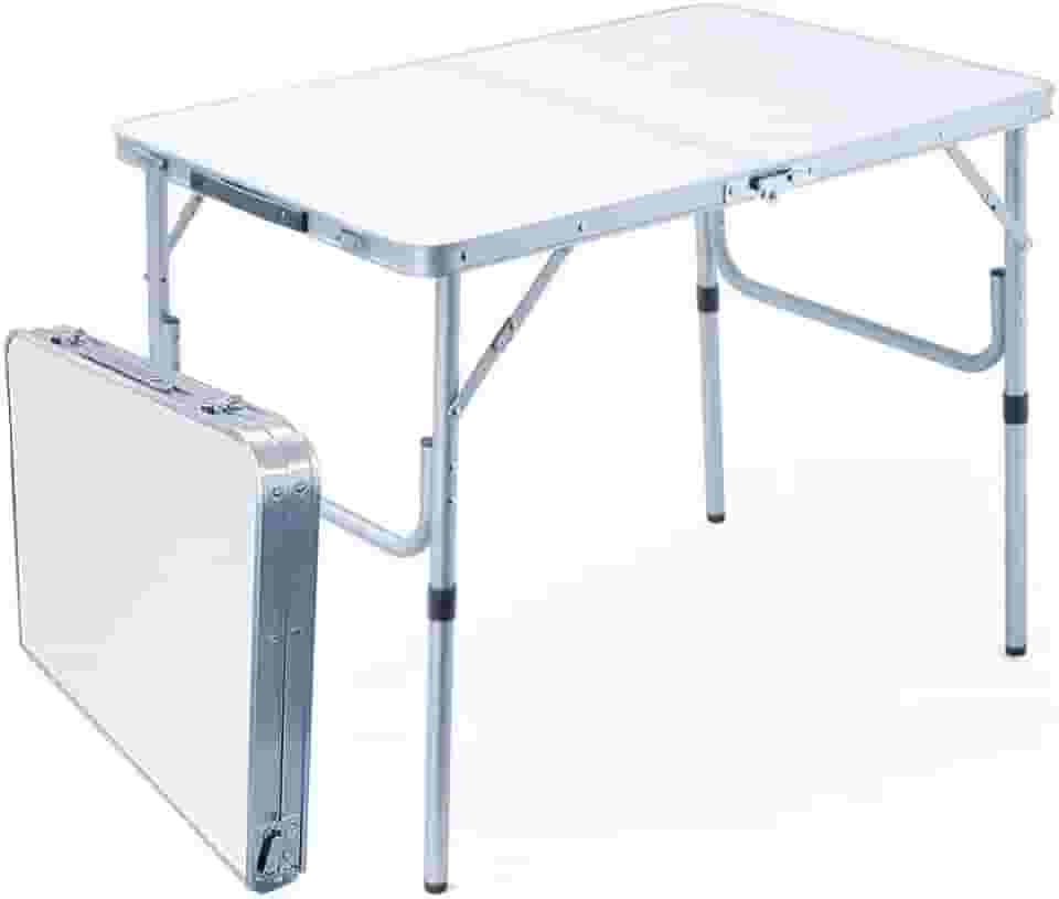 Mesa Dobravel Portatil, Escrivaninha Dobravel Maleta para Camping Cozinha Estudo（90×60×70CM）