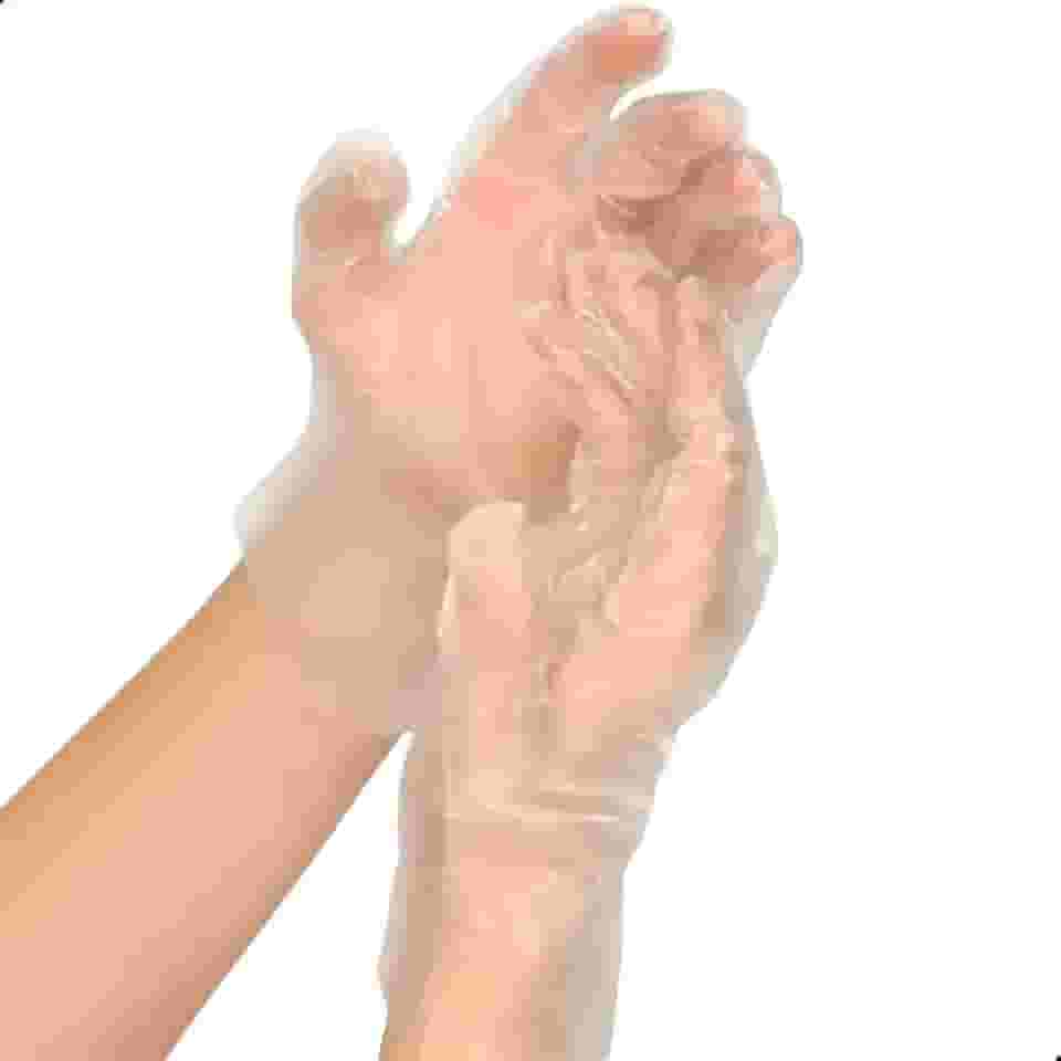 Luva Descartavel Polietileno Transparente Higiene 100 Unidades