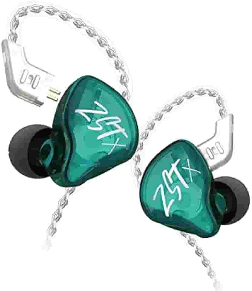 Fone de Ouvido KZ ZST X Retorno de Palco Intra Auricular Case (Verde Sem Microfone)