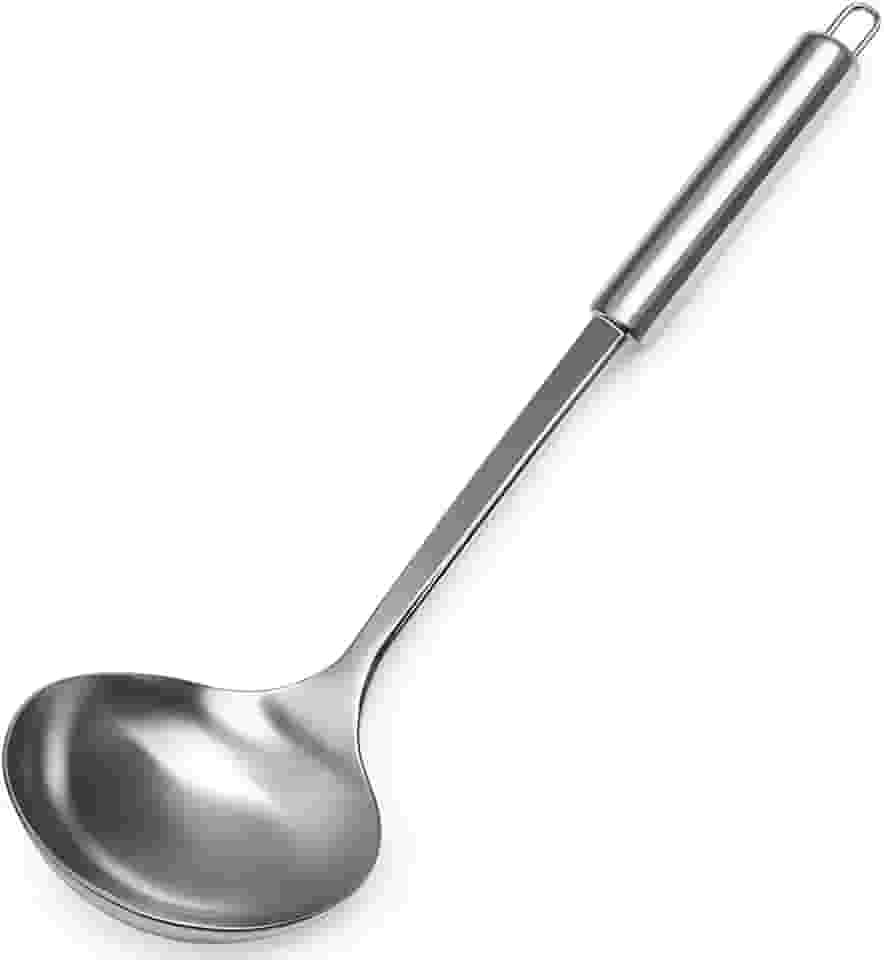 Concha Nix House Inox 30cm – Ideal para Feijão, Sopas e Caldos Excelente Durabilidade, Belo Design, Com Alça para Pendurar