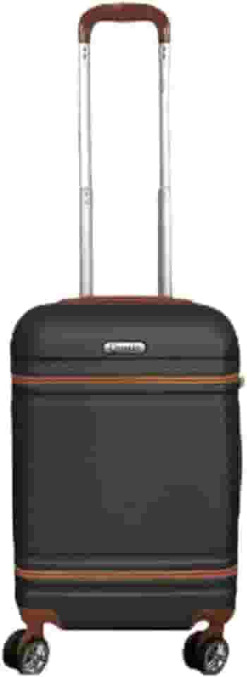 Mala de Viagem de Bordo P/ 10kg em Abs com Rodinhas 360º Removíveis e Leve - Padrão Anac - Qualis (Preto MB001)