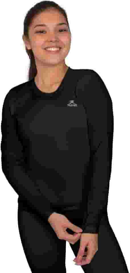 Camisa Dry Basic LS Muvin – Manga Longa – Feminina – Proteção Solar UV50 – Camiseta Para Academia – Treino Funcional – Pilates – Yoga – Corrida – Ginástica – Fitness – Caminhada – Secagem Rápida (M, Preto)