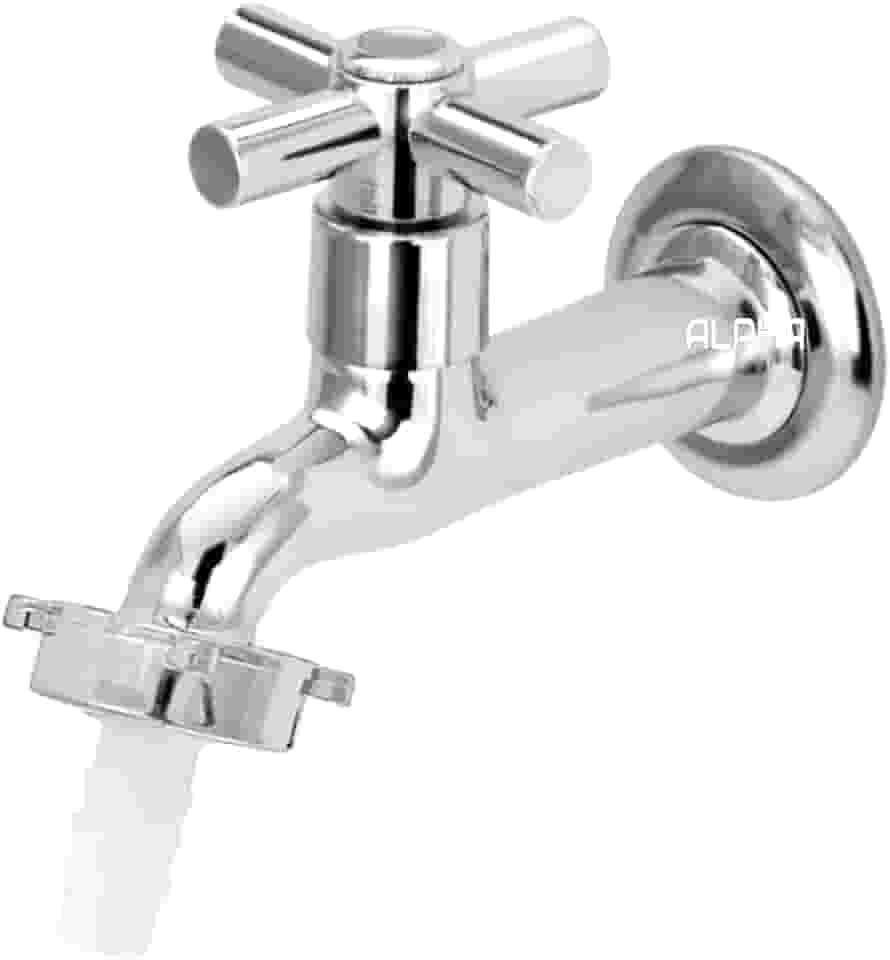 Torneira Para Jardim Tanque Alavanca Metal Cromada 1130 C31 Cor:Prateado