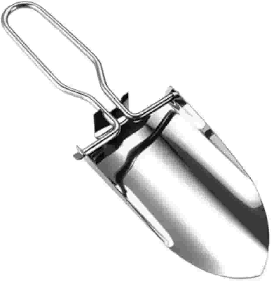 Mini Pá Concha Inox Dobrável e Portátil Jardinagem Leve Compacta Camping pesca