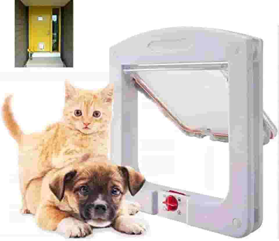 Porta Portinha De Passagem P/Gato Cachorro 4 Em 1 Pet