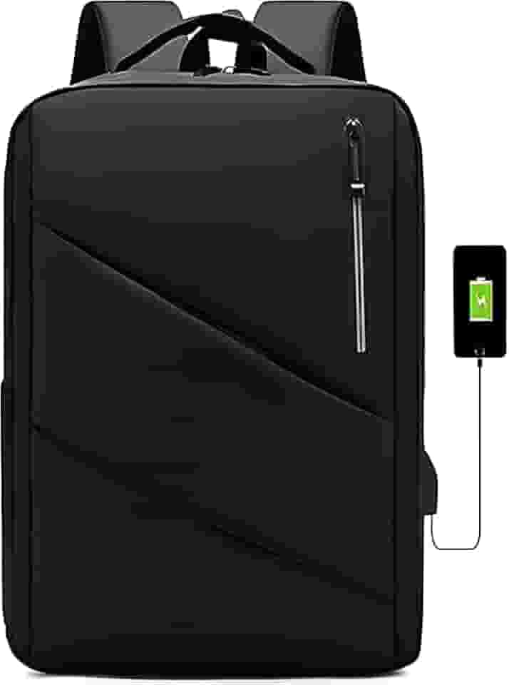 Mochila Executiva Masculina para Notebook 15.6” com Saída USB, Zíper Impermeável e Design Slim Ergonômico – Mochila de Trabalho, Viagem e Estudos