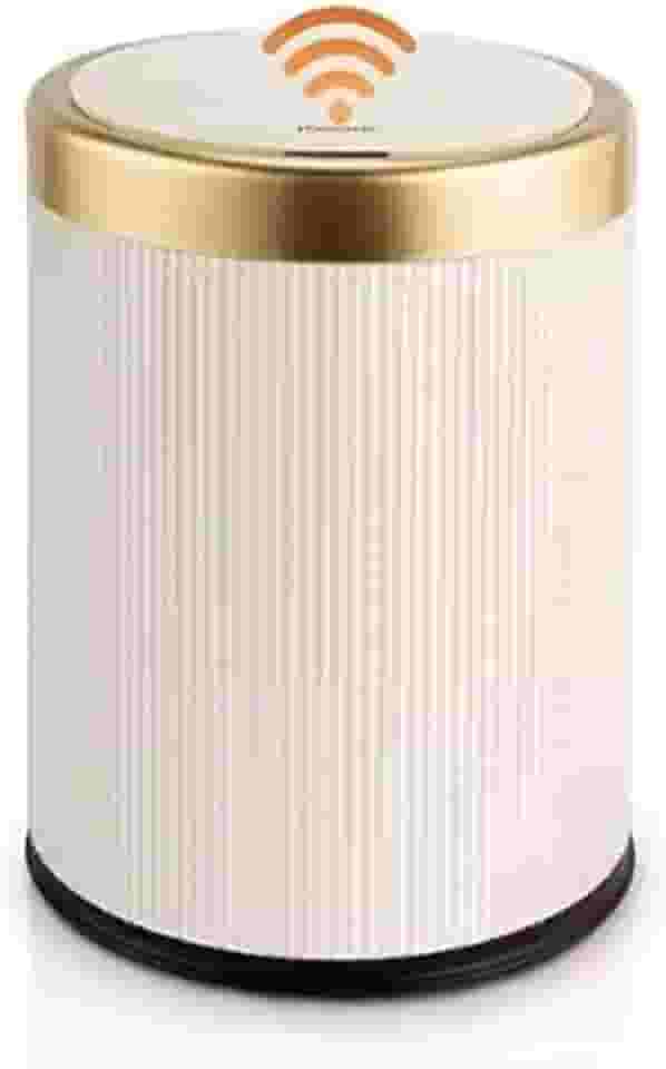 Lixeira com Tampa Inteligente Sensor Automático Aproximação, 10 Litros, Abertura sem Toque, 27,5 x 23,5 cm (Branco)