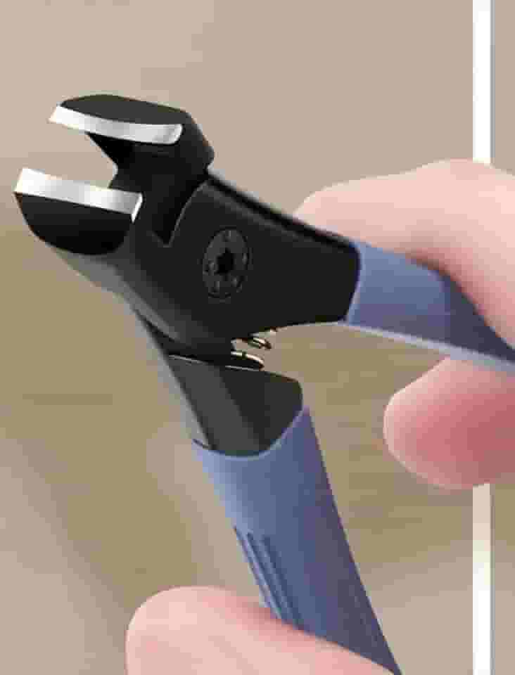 1 cortador de unhas profissional de aço inoxidável com capa anti-respingos - aparador afiado para unhas grossas e largas - perfeito para homens e idosos, azul