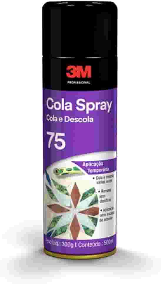 3M, Adesivo Multi Spray 75, Cola e Descola, Lata, 300 g, Transparente