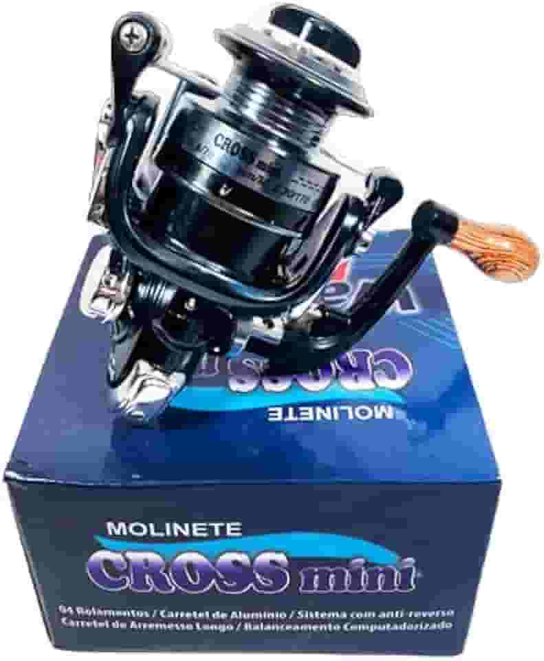 Molinete Way Fishing Cross Mini Ultra Light 5.2:1 Drag 4kg Todo em Alumínio