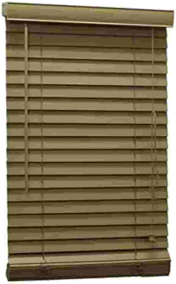 Persiana Horizontal Pvc 50mm Marfim Nude 60 (L) X 160 (A) C/Bandô 0,60 x 1,60 Tipo Madeira - Luxo