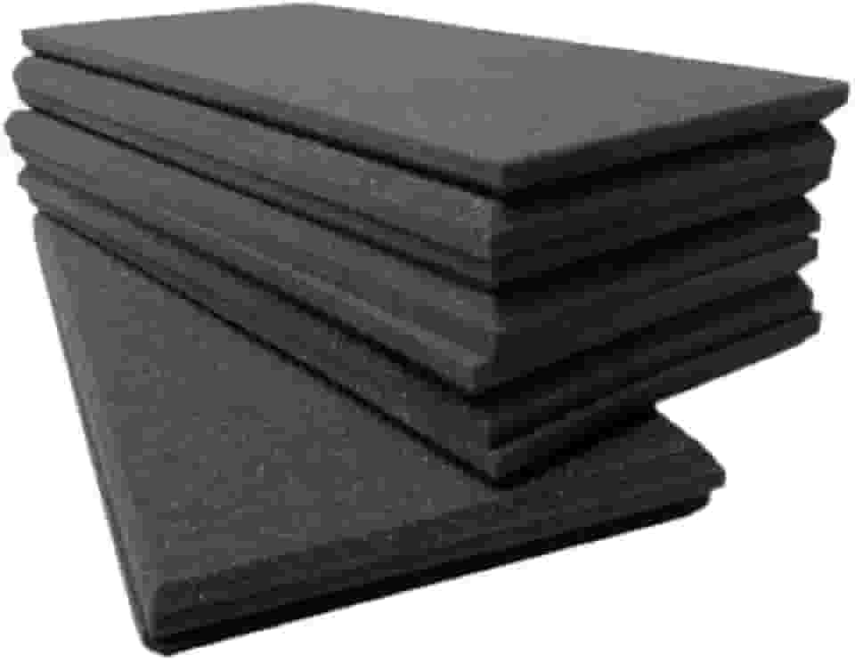 10 Placas - Espuma Acústica Antichamas Lisa - 50x 25x 2 Cm