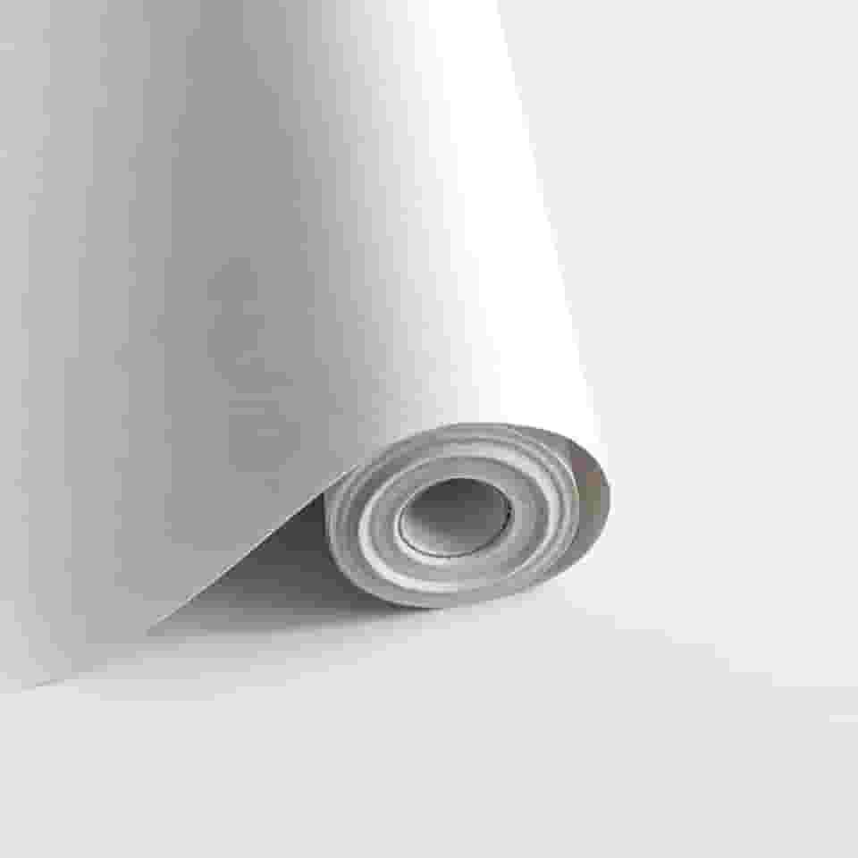 Papel de Parede Adesivo Decorativo Branco Autocolante Rolo 5mx45cm Envelopamento Geladeira Móveis