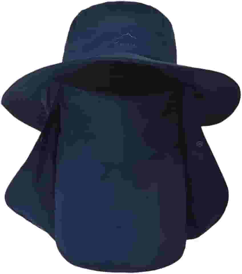 Chapéu de sol masculino com aba no pescoço, secagem rápida, proteção UV, chapéu de pesca de aba larga, chapéu de praia de verão, chapéu de caminhada ao ar livre, FPS 50+