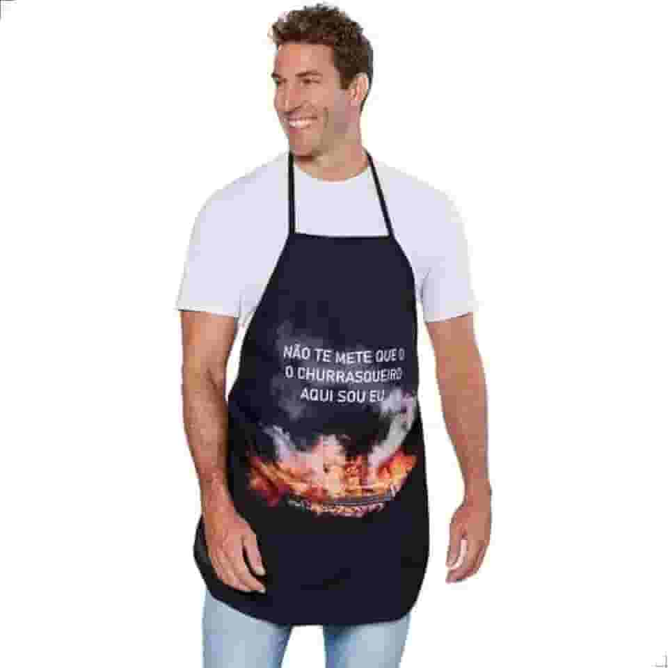 Avental Preto Divertido Frases De Churrasco Cozinheiro