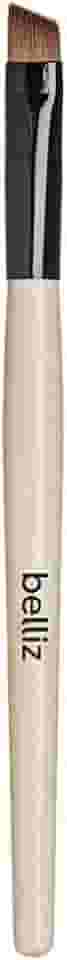 Pincel Marfim Delineador Chanfrado, Belliz, Preto/ Bege/ Marrom
