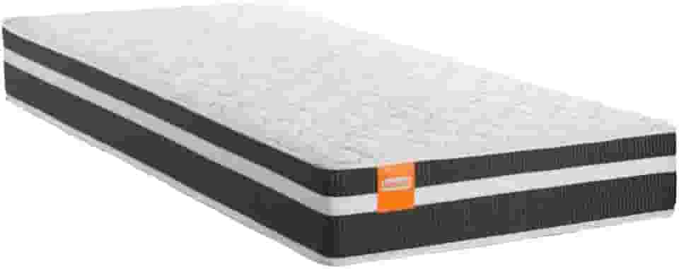 Colchão Solteiro Molas Qatar 88x188x22cm Branco/Preto- Suporta até 200kg