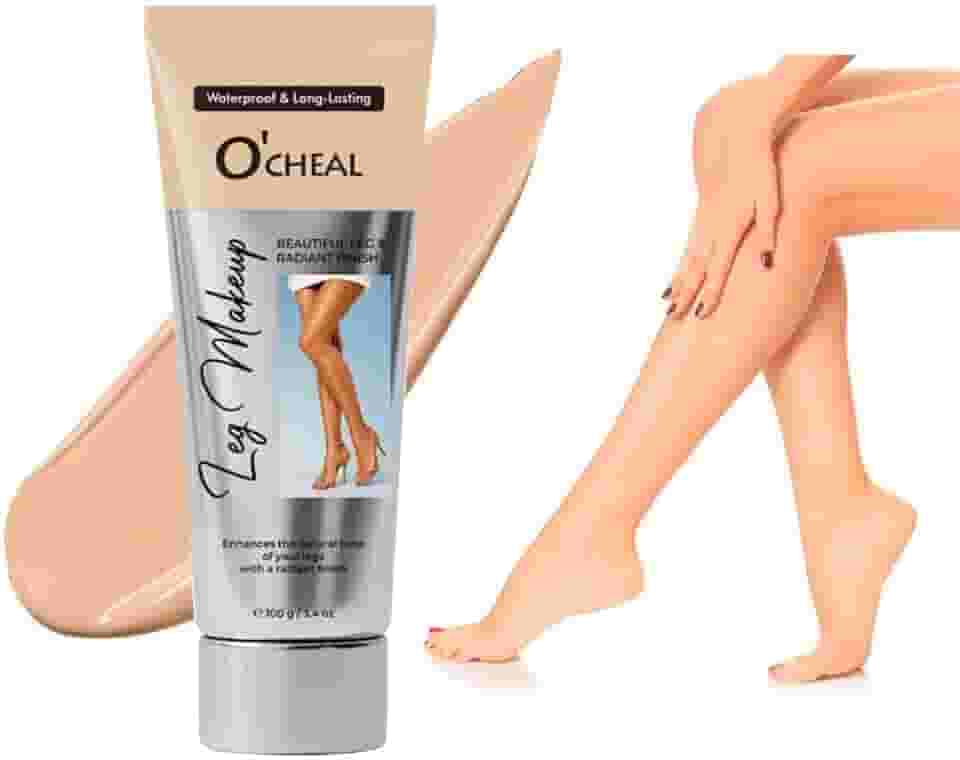 O'CHEAL Creme de maquiagem impermeável para pernas, cobertura de tatuagem sem transferência e corretivo para cicatrizes, base corporal de longa duração para pele impecável, cobertura de varizes nas