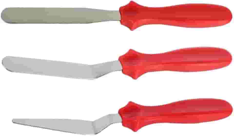 Espátulas Confeiteiro Para Ganachear Bolo Kit 3 Peças