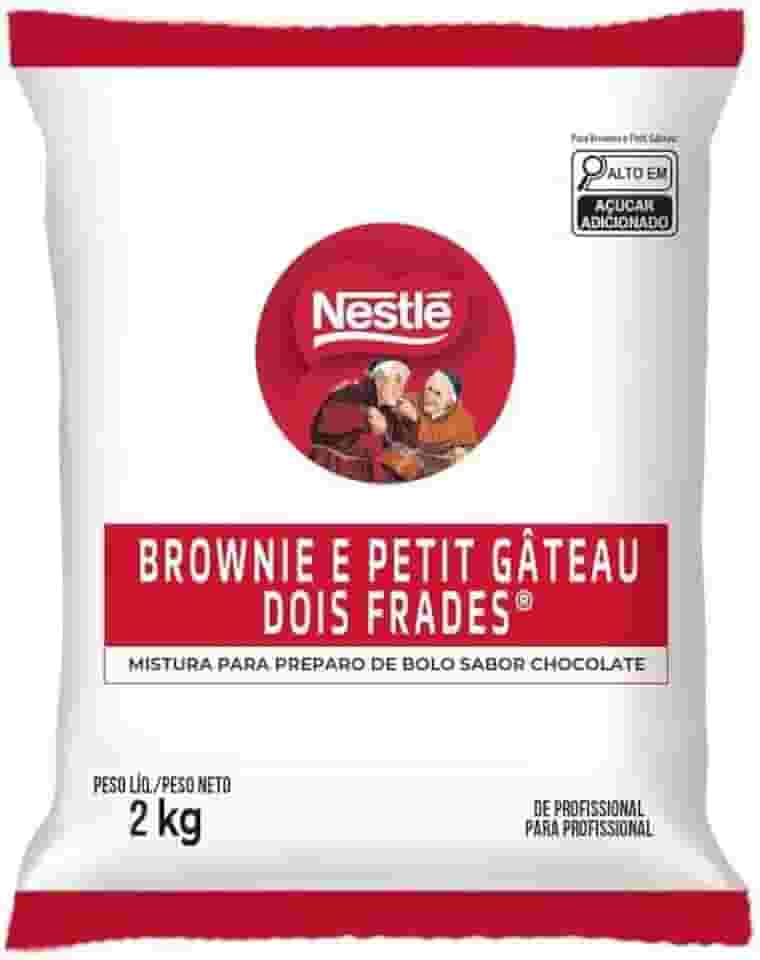 Mistura pronta para Petit Gâteau e Brownie Dois Frades 2kg