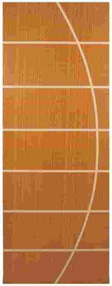 Porta de Madeira Frisada Neblina MGM 210cmx80cm Melamínico Mogno