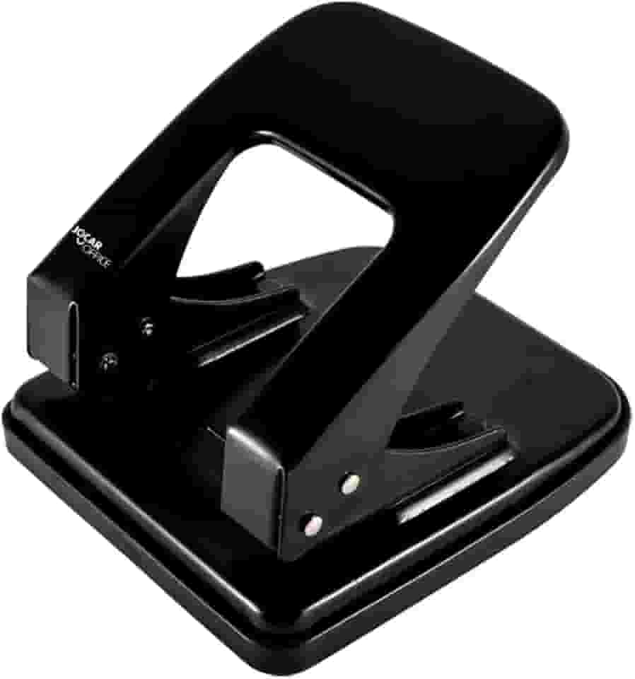 Perfurador de Metal 2 Furos Para 30 Folhas Leonora, Preto
