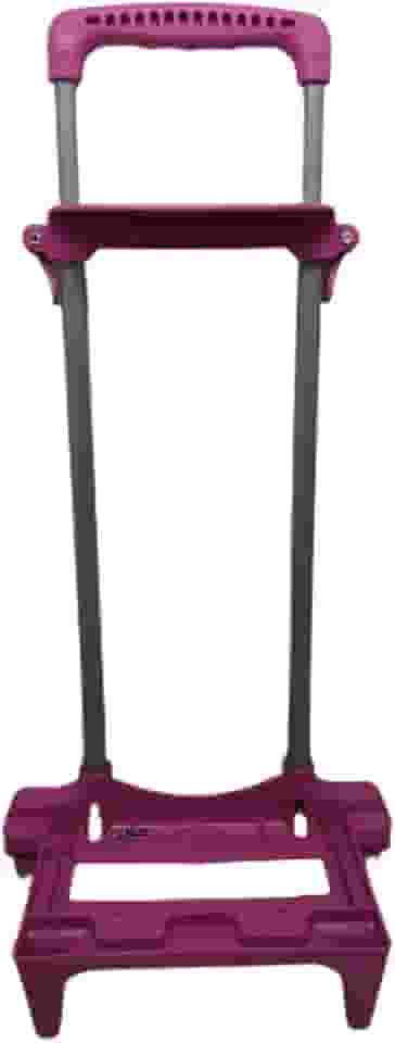 Carrinho Para Mochila Infantil Escolar Pequena 2 Haste Cor Rosa E Preto 30 Cm (ROSA)