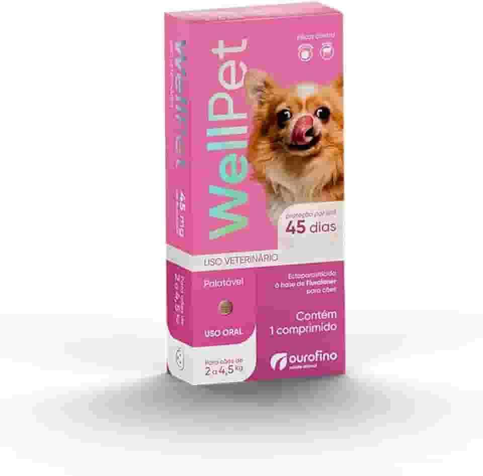 WELLPET - Comprimido Antipulgas e Carrapatos - Cães2 a 4,5Kg - Ourofino