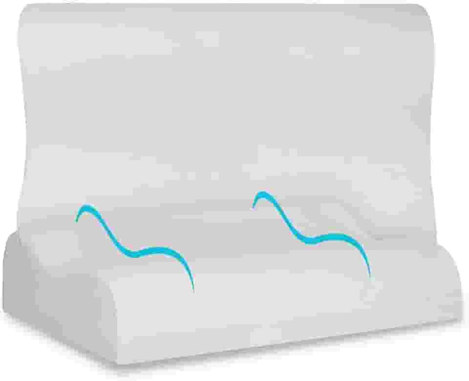 Nap Kit 2 Travesseiro Nasa Cervical Anatômico Ergonômico Ortopédico Antifúngico Antibacteriano Antiácaro 12cm para fronhas 50x70cm - Branco