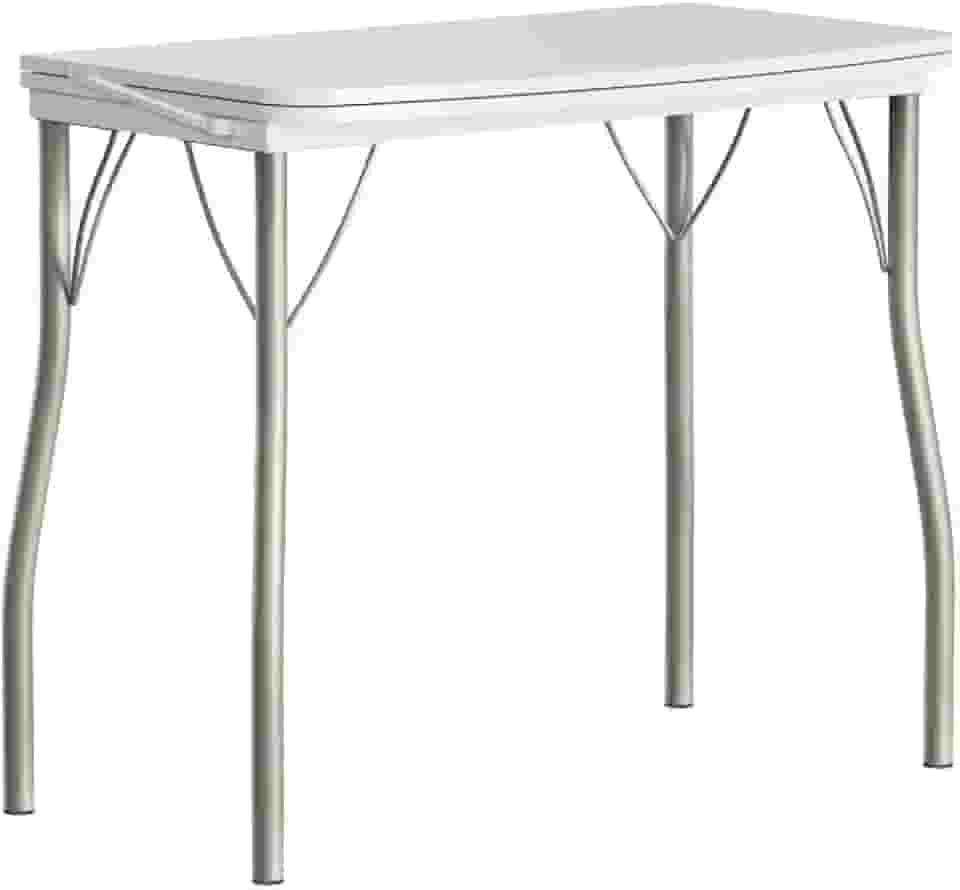 Mesa Dobrável Tampo Branco 216 Carraro (Prata)