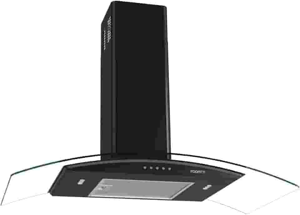 Coifa de Parede Vidro Curvo 90cm Black Clean Fogatti 110V